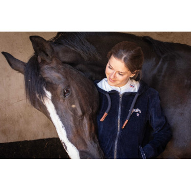 Sweat Zip Emy Velvet Pénélope Marineblau