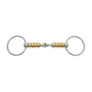 Gebiss 2 Ringe Metalab Magic System mit vertikalen Kupferrollen