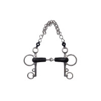 Pelham-Gebiss Metalab gebrochenes Gummi