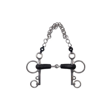 Pelham-Gebiss Metalab gebrochenes Gummi