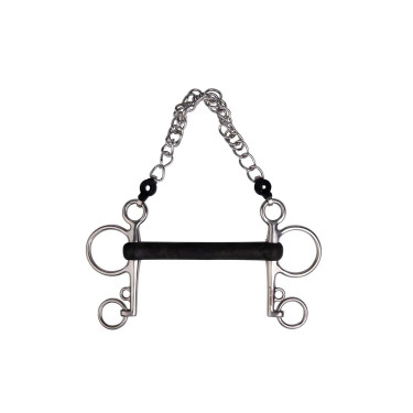 Pelham-Gebiss Metalab harte Gummistange