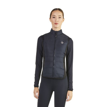 Ärmellose gesteppte Weste Ego7 Dea Damen mit Stretch-Seiten Marine Marineblau