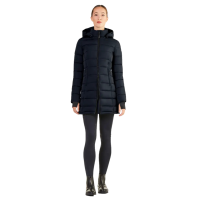 Langer, gesteppter Parka Ego7 Era mit abnehmbarer Kapuze für Damen