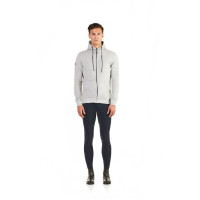 Wasserabweisender Ego7 Z0W Herren-Kapuzenzipper Mélangegrau