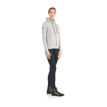 Wasserabweisender Damen-Kapuzenzipper Ego7 Z0W Mélangegrau Wasserabweisender Damen-Kapuzenzipper Ego7 Z0W Mélangegrau