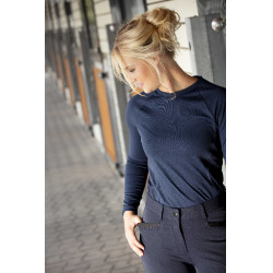 Reithose Equithème Safir Marine / Schwarz Blau