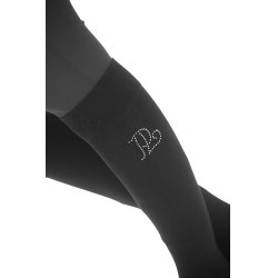 Pénélope Luxus-Strass-Socken Schwarz / Silber