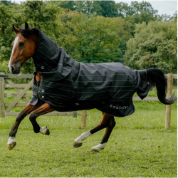 Wasserdichte Tyrex Equithème Lumin 600D Fliegendecke Schwarz