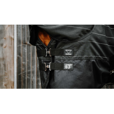 Wasserdichte Tyrex Equithème Lumin 600D Fliegendecke Schwarz Wasserdichte Tyrex Equithème Lumin 600D Fliegendecke Schwarz