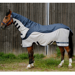 Tyrex Equithème Combofly-Fliegendecke Marine / Grau Blau Tyrex Equithème Combofly-Fliegendecke Marine / Grau Blau