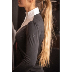 Turnierpolo Pénélope Verone Damen Schwarz / Weiß