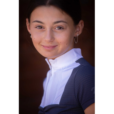 Polo Eden by Pénélope Florence Mesh Marine Marineblau