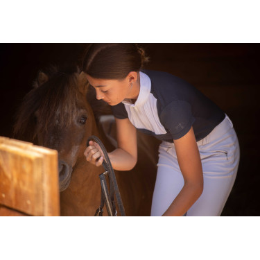 Polo Eden by Pénélope Florence Mesh Marine Marineblau