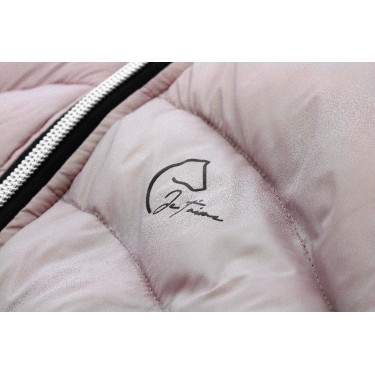 Daunenjacke Ich liebe dich Equithème Lutha Schwarz / Rosa