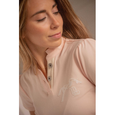 Damen-Polo Pénélope Victorine Pfirsich Rosa