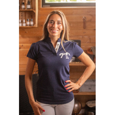 Damen-Polo Pénélope Victorine Marine Marineblau Damen-Polo Pénélope Victorine Marine Marineblau