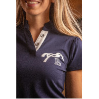 Damen-Polo Pénélope Victorine Marine Marineblau Damen-Polo Pénélope Victorine Marine Marineblau