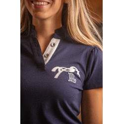 Damen-Polo Pénélope Victorine Marine Marineblau Damen-Polo Pénélope Victorine Marine Marineblau