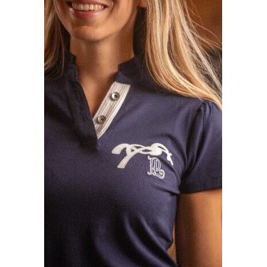 Damen-Polo Pénélope Victorine Marine Marineblau Damen-Polo Pénélope Victorine Marine Marineblau