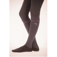 Pénélope Luxe Socken Schwarz mit blauen / weißen / roten Streifen