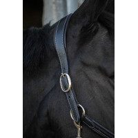 Lederhalfter Pénélope Point Sellier Schwarz