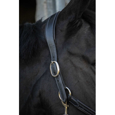 Lederhalfter Pénélope Point Sellier Schwarz