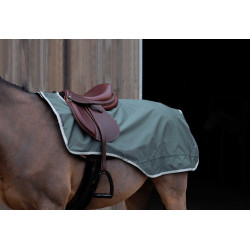 Abschwitzdecke Equithème Tyrex 600D recycelt mit Fleece-Futter Grün Gr&uuml;n