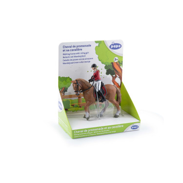 Spazierpferd und seine Reiterin Papo