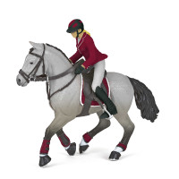 Wettkampfpferd und seine Reiterin Papo