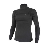 Rollkragenpullover Back on Track® Damen Schwarz