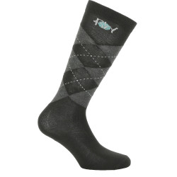 Socken Riding World Raute Schwarz