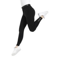 Reithose Equithème Safir Silikon-Vollbesatz Schwarz / Blau