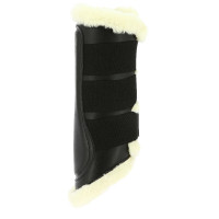 Geschlossene Gamaschen Norton Kunstlammfell Schwarz / Ecru Geschlossene Gamaschen Norton Kunstlammfell Schwarz / Ecru