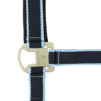 Halfter + Führstrick Equitheme Satiniert Marine / Himmelblau