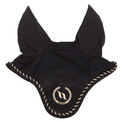 Fliegenhaube Back On Track mit Ohren Schwarz