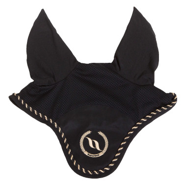 Fliegenhaube Back On Track mit Ohren Schwarz