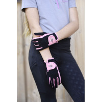 Reithandschuhe Lilli Covalliero Schwarz / Rosa