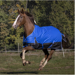 Equithème Tyrex 1200D Komfort Decke Blau / Schwarz