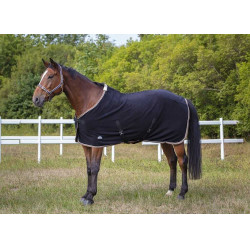 Fleece-Shirt Equithème Polyfun Schwarz / Weiß