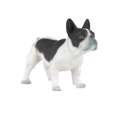 Französische Bulldogge Figur schwarz-weiß Papo