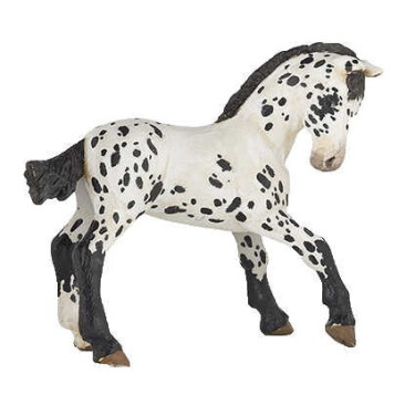 Schwarzes Appaloosa-Fohlen Figur Papo
