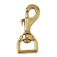 Karabinerauge 20 mm quadratisch Messing