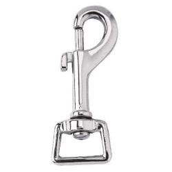 Karabinerauge 20 mm quadratisch vernickelter Stahl Karabinerauge 20 mm quadratisch vernickelter Stahl