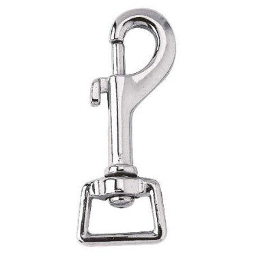 Karabinerauge 20 mm quadratisch vernickelter Stahl Karabinerauge 20 mm quadratisch vernickelter Stahl