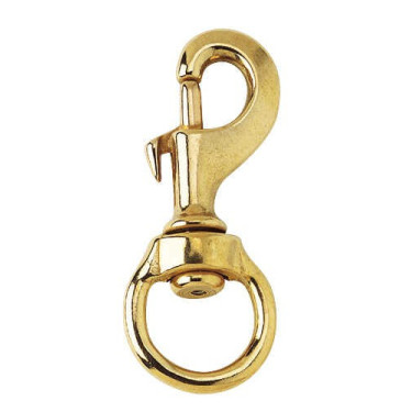 Karabinerauge 20 mm rund Messing