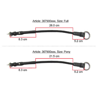 Aufsatzriemen aus Leder/Seil Eric Thomas Pro Schwarz