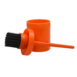 Pinsel für Hufe mit Behälter Orange