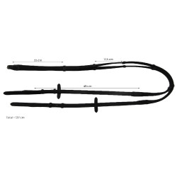 Dicke Supergrip-Zügel Eric Thomas Pro Schwarz