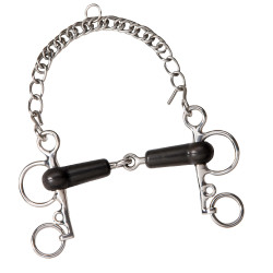 Pelham-Gebiss Feeling Gummi gebrochen kurze Schenkel Pelham-Gebiss Feeling Gummi gebrochen kurze Schenkel