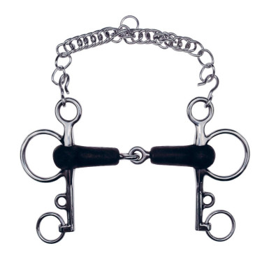 Pelham-Gebiss Feeling gebrochenes Gummi